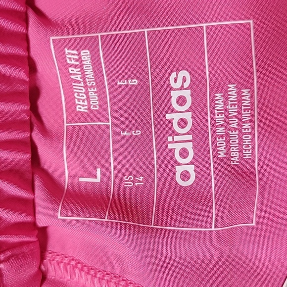 adidas Girls Dark Pink Aeroready Moisture-absorbing Shorts Sz 14 Running, NWT - Picture 4 of 7